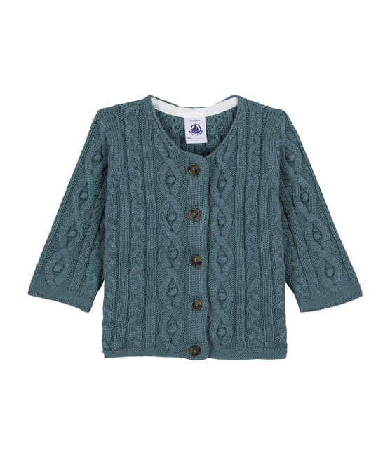 Cardigan met kabelpatroon blauw Atlantic