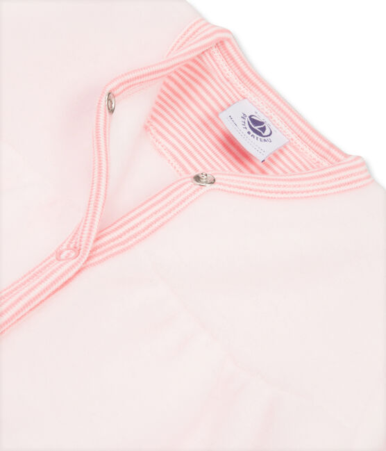 Warme babypyjama in fleece voor meisjes roze Vienne