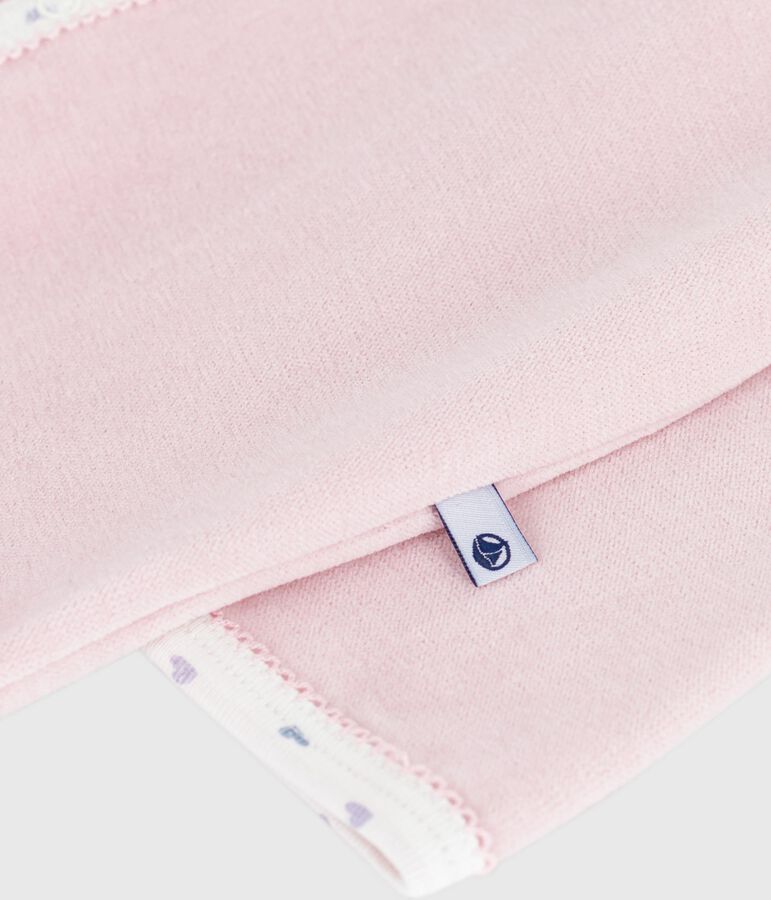 Fluwelen babypyjama met kraag roze