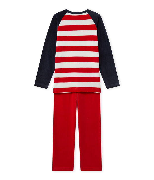 Jongenspyjama met ankermotief blauw/rood/wit