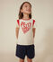 Tee-shirt en jersey enfant fille écru AVALANCHE