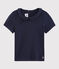 Katoenen meisjes t-shirt met korte mouwen blauw SMOKING