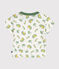 Katoenen T-shirt met korte mouwen en bootjesprint voor baby's wit MARSHMALLOW/ ORGE