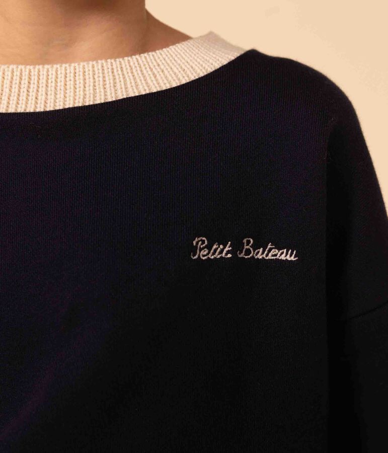 Sweatshirt imprim&eacute; en molleton enfant fille / gar&ccedil;on bleu