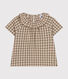eersuckerGestreepte blouse met korte mouwen in seersucker voor baby's