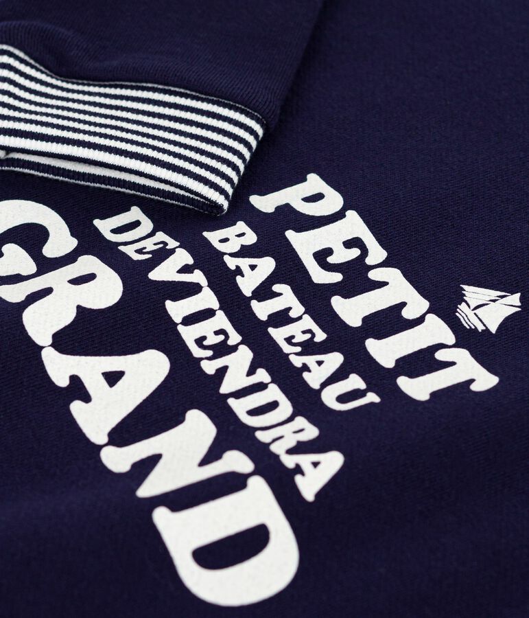 Katoenen sweatshirt met print voor kinderen blauw