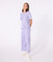 Pyjama femme en coton manches courtes jambes larges imprimé cœurs blanc SQUAW/ MARSHMALLOW