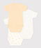 Lot de 3 bodies croisés manches courts en coton bébé variante 2