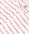 L'ICONIQUE, dames-T-shirt met ronde hals in biokatoen wit MARSHMALLOW/rood TERKUIT