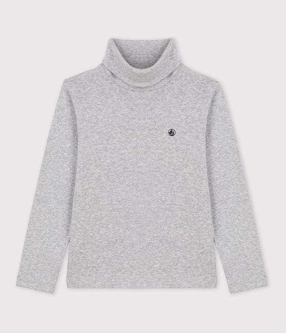 Sous-pull en coton enfant fille / garçon gris FUMEE CHINE