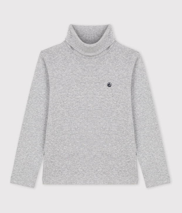 Sous-pull en coton enfant fille / gar&ccedil;on gris