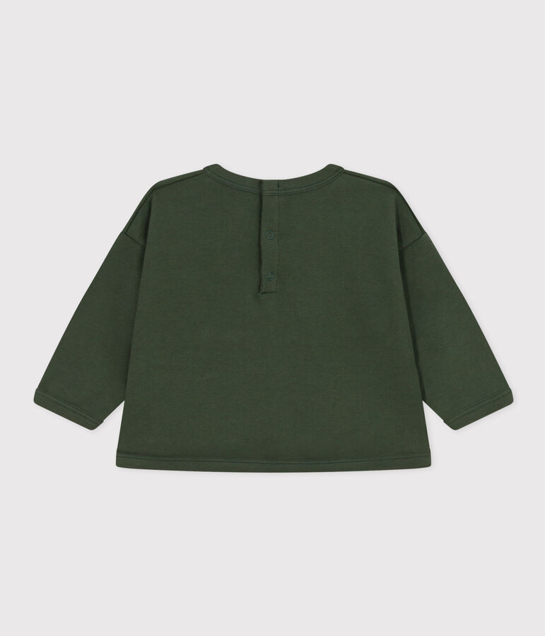 Sweatshirt en molleton b&eacute;b&eacute; vert