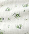 Luierdoek van luchtig katoen met bloemenprint wit MARSHMALLOW/wit MULTICO