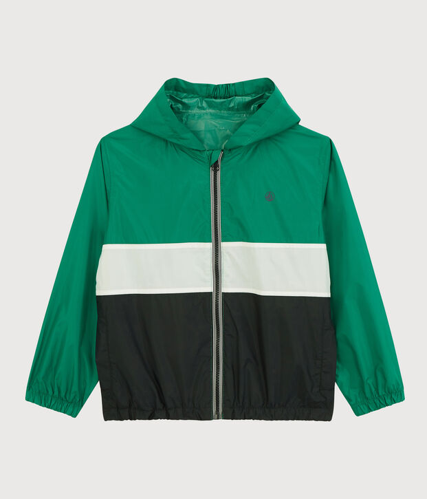 Windstopper van gerecycleerd polyester voor jongens blauw/groen