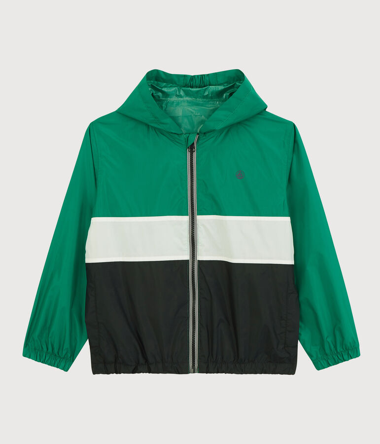 Windstopper van gerecycleerd polyester voor jongens blauw/groen