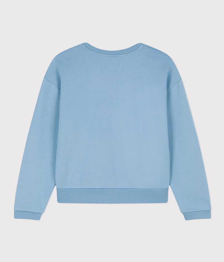 Sweatshirt van molton voor dames blauw