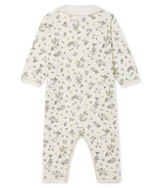 Dors bien sans pieds bébé fille en côte blanc MARSHMALLOW/ MULTICO CN