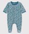Slaappakje voor baby's in biologisch fluweel met print MOZAIK/ MARSHMALLOW