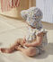 Zonnehoedje met bloemenprint voor baby's wit MARSHMALLOW/wit MULTICO