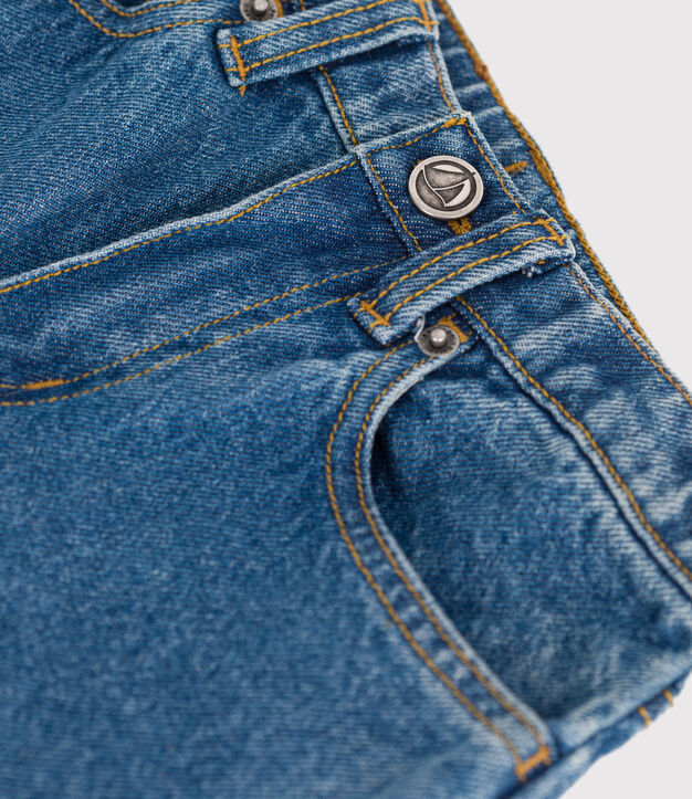 Pantalon enfant en denim bleu