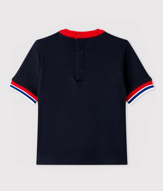 Katoenen T-shirt met korte mouwen voor babyjongens blauw SMOKING