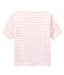 Damesmarinetrui met korte mouwen uit jersey wit MARSHMALLOW/roze BABYLONE