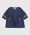 Robe b&eacute;b&eacute; en denim manches longues bleu