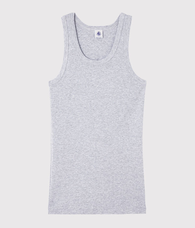 D&eacute;bardeur iconique en coton Femme gris chin&eacute; clair