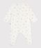 Katoenen babypyjama met bloemenprint wit MARSHMALLOW/wit MULTICO