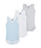 Set van 3 mouwloze body's voor babyjongens wit LOT