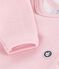 Body jambes longues bébé en laine et coton rose JOLI