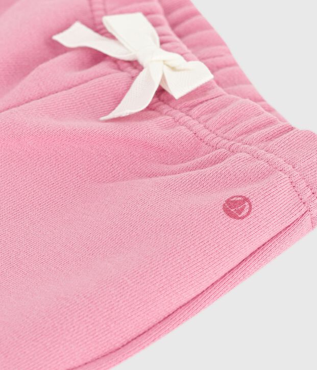 Effen katoenen babybroekje roze