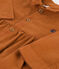 Robe manches longues bébé en velours fin marron ECUREUIL