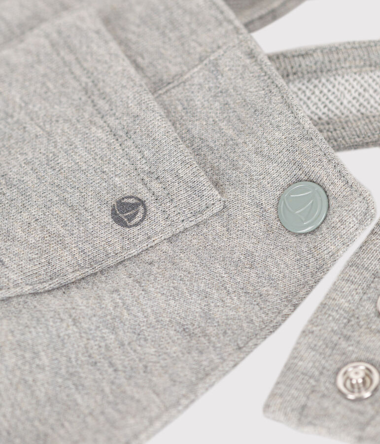 Lange babysalopette van fleece grijs CHATON CHINE