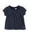T-shirt bébé fille imprimé bleu SMOKING/blanc LAIT