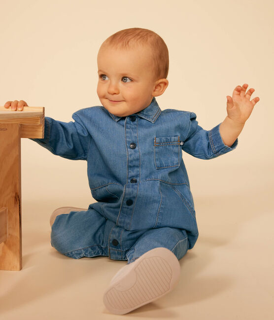 Combinaison longue en denim bébé bleu DENIM CLAIR