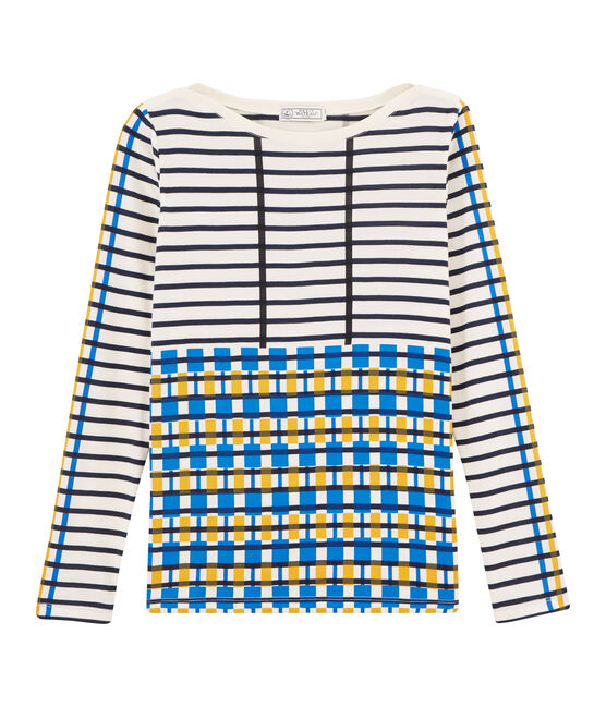 Marineshirt voor dames beige COQUILLE/blauw SMOKING