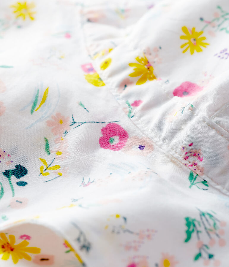 Popeline zonnehoedje met bloemenprint voor baby meisje multicouleur