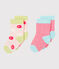 Lot de 2 paires de chaussettes bébé fille variante 1