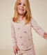Kinderpyjama van geruwde fleece met sterren- en hartjesprint