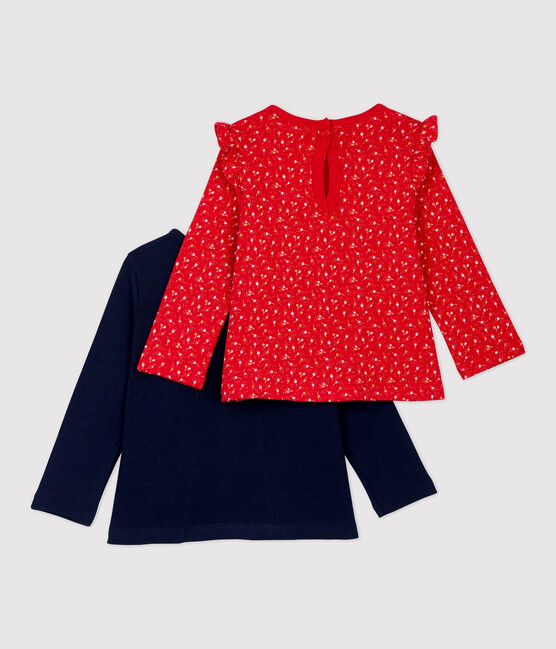 Set met 2 katoenen blouses baby. variante 1