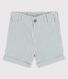 Gestreepte seersucker short voor baby's