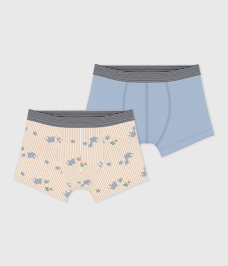 Setje met katoenen boxershorts met olifantenprint voor kinderen multicouleur