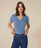 L'Iconique, effen katoenen T-shirt voor dames blauw BEACH