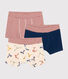 Setje met drie katoenen boxershorts met step voor kinderen