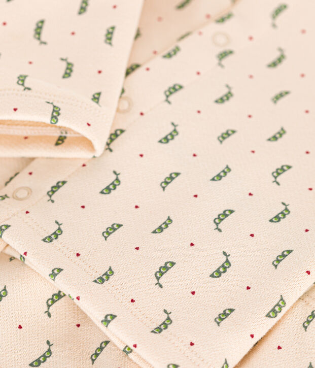 Tweedelige set van fleece voor baby's ecru/multicouleur