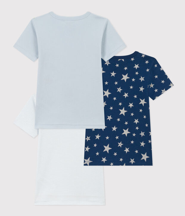 Set van 3 katoenen T-shirts met korte mouwen met ster voor kleine jongens multicouleur