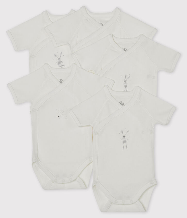 Lot de 5 bodies naissance manches courtes b&eacute;b&eacute; multicouleur