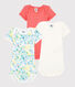 Set van 3 rompertjes met korte mouwen voor baby meisjes