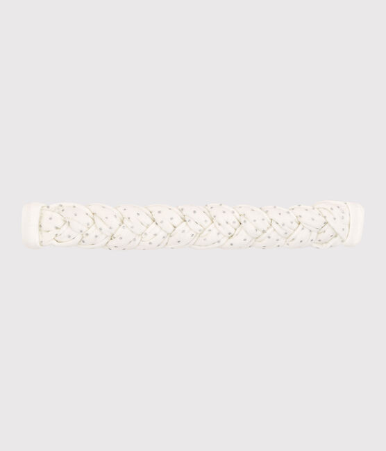 Bandeau en coton bébé. blanc MARSHMALLOW/gris ARGENT